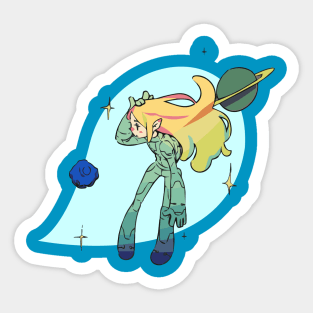 Spacesuit Girl Sticker